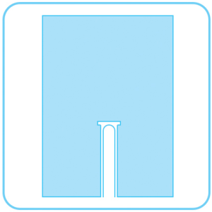 شان پرفوره U  شکل چسبدار