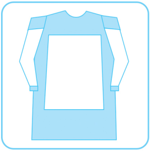 گان جراح جلو و آستین لمینه